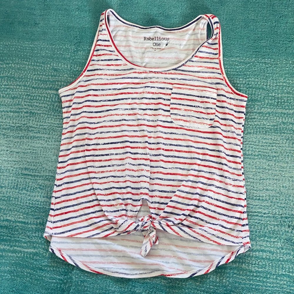 Rebellious One Striped Tank Top